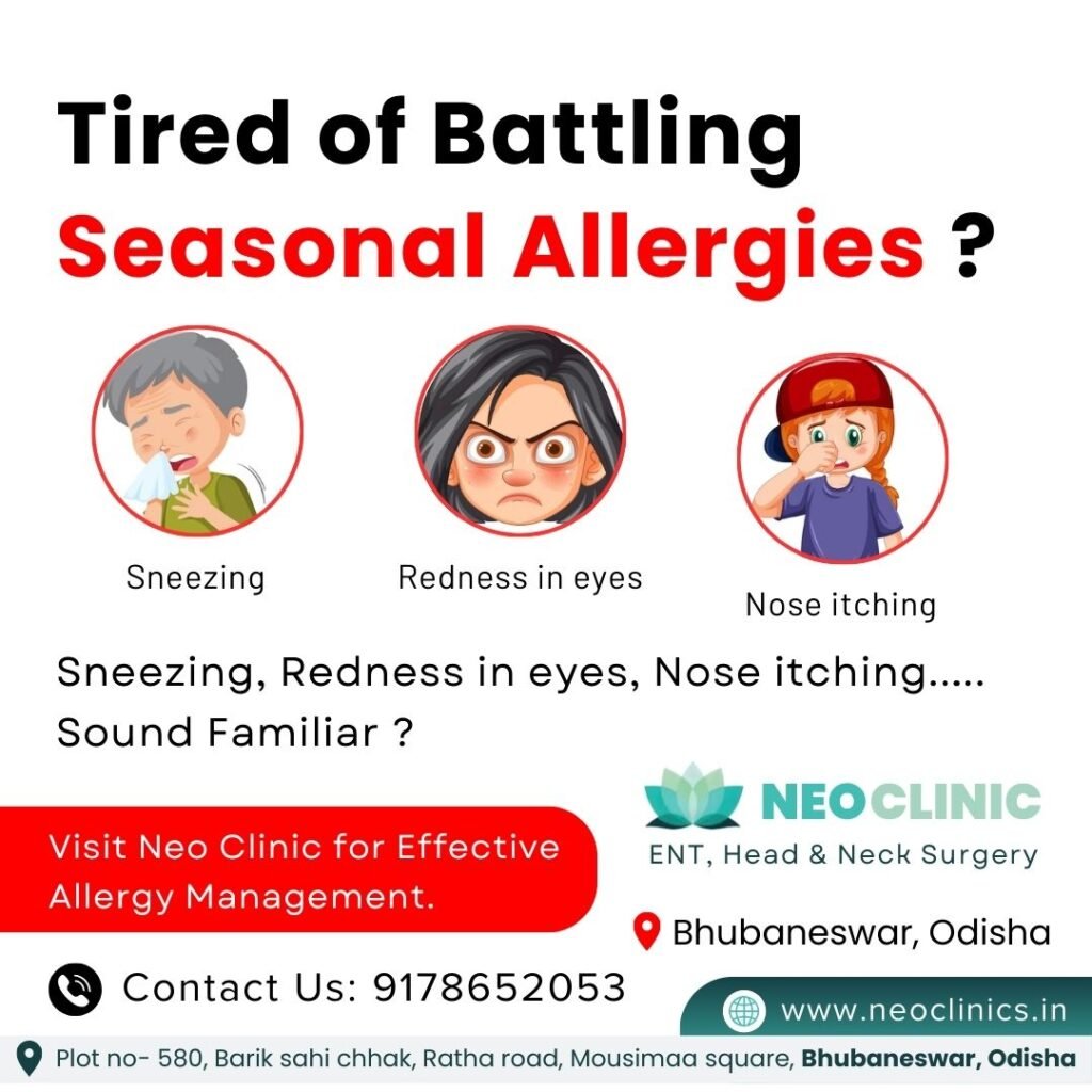 Seasonal allergies symptoms, triggers, and ENT care tips for effective prevention and relief.